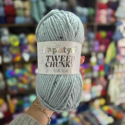 Papatya Tweed Chunky - Világoskék
