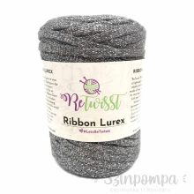 Retwisst Ribbon Lurex - Szürke, fém szállal - 06