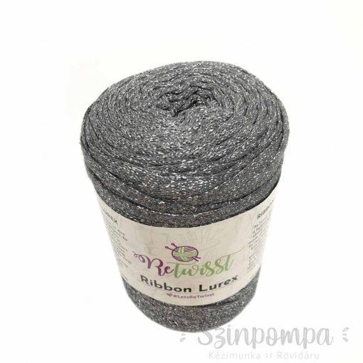 Retwisst Ribbon Lurex - Szürke, fém szállal - 06