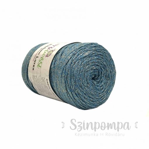 Retwisst Ribbon Lurex - Kék, ezüst szállal - 18