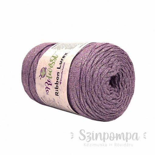 Retwisst Ribbon Lurex - Lila, ezüst szállal - 20