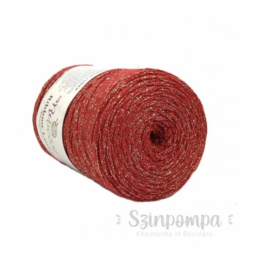 Retwisst Ribbon Lurex - Piros, arany szállal - 29