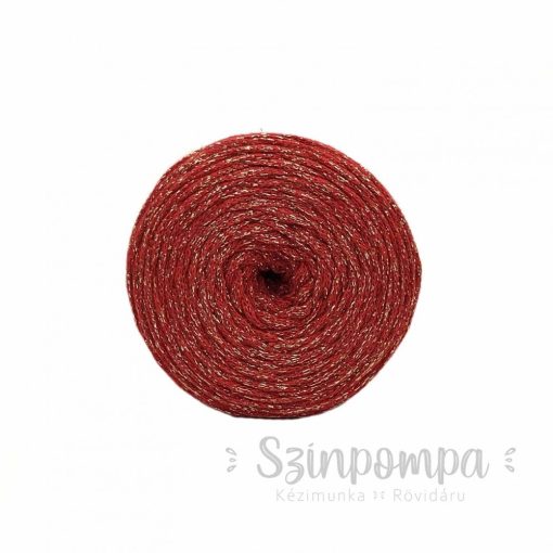 Retwisst Ribbon Lurex - Piros, arany szállal - 29