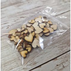 Fa szivek - dekoráció - vegyes csomag