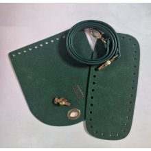 Zöld ekobőr táskaalap készlet