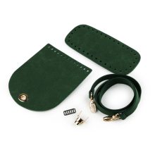 Zöld ekobőr táskaalap készlet