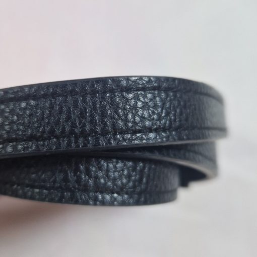 Ekobőr hosszú táskafül - fekete és ezüst