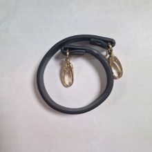 Ekobőr táskafül - fekete és arany