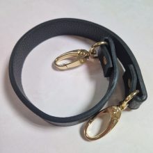 Ekobőr táskafül - fekete és arany