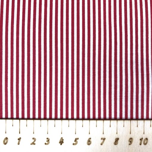 Apró csíkos textil / fehér-piros