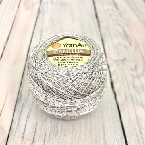 YarnArt Camellia - Ezüst, fém szállal - 411