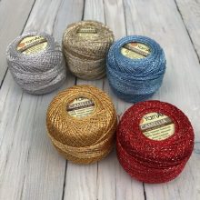 YarnArt Camellia - Kék, fém szállal - 423