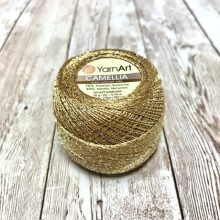 YarnArt Camellia - Óarany, fém szállal - 419