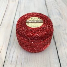 YarnArt Camellia - Piros, fém szállal - 416