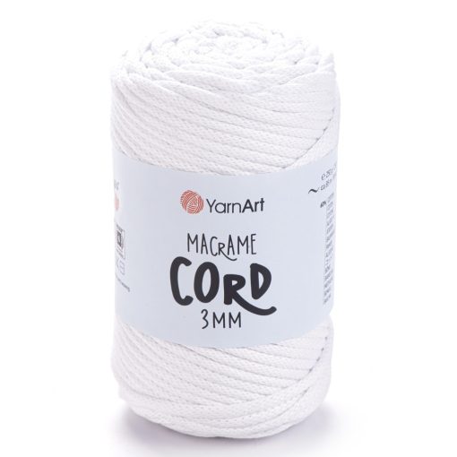 Yarnart Macrame Cord 3 mm - Fehér