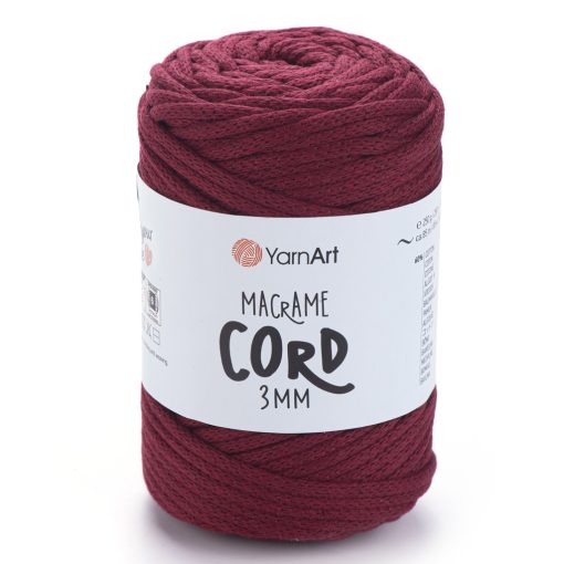 Yarnart Macrame Cord 3 mm - Bordó