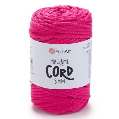 Yarnart Macrame Cord 3 mm - Neonrózsaszín